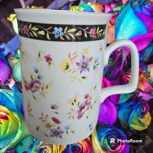 Westbury England Floral Fine Bone China Coffee Mug